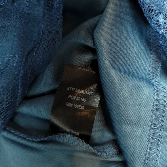 Lulu's Womens S Dress Truly Stunning Slate Blue Skater Dress‎ NWT I9D1437 - Picture 7 of 12